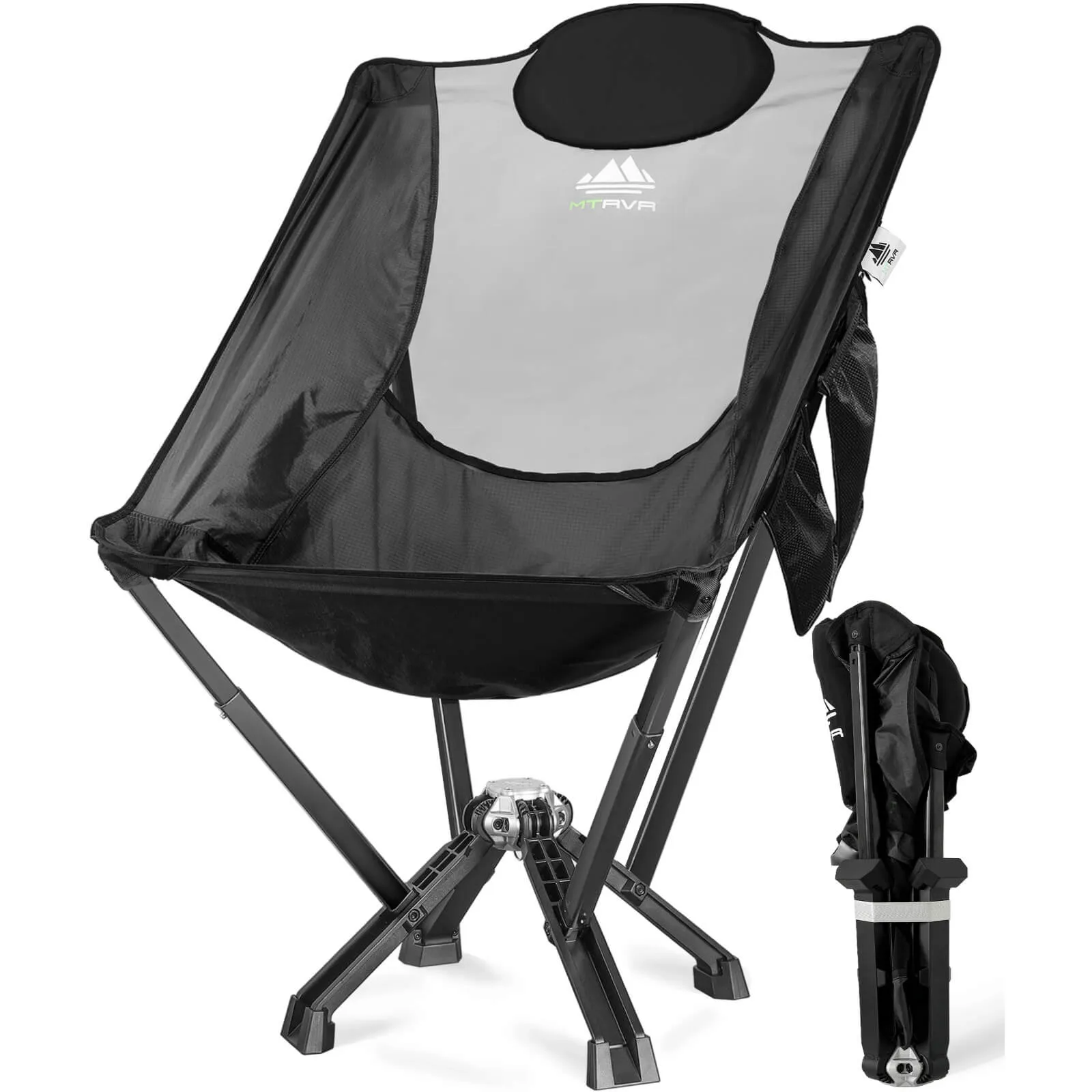 4-Pack: 2xBlack High Back Chairs 1xShort Table 1xLight