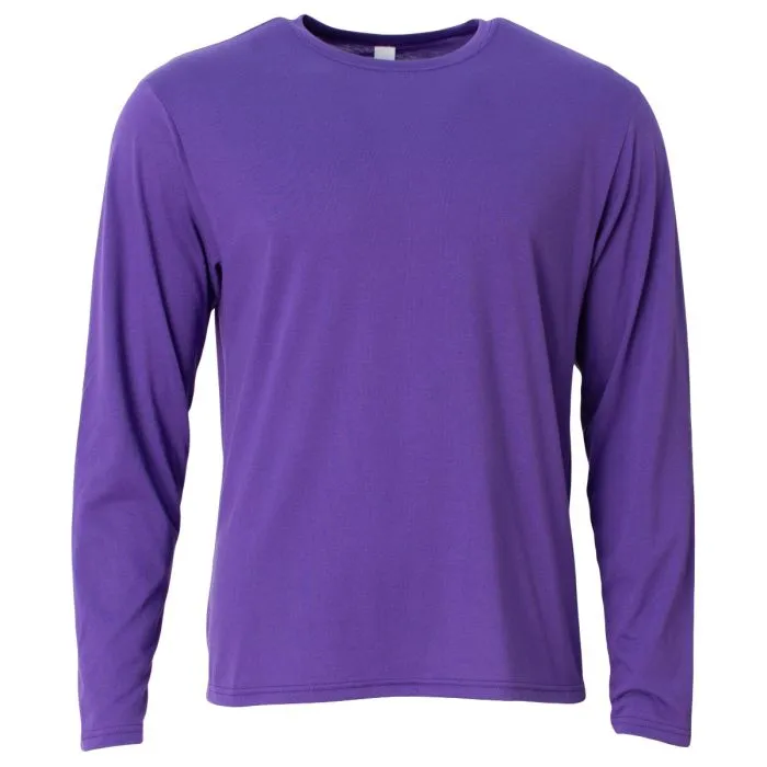 A4 Mens Softek Long Sleeve Tee