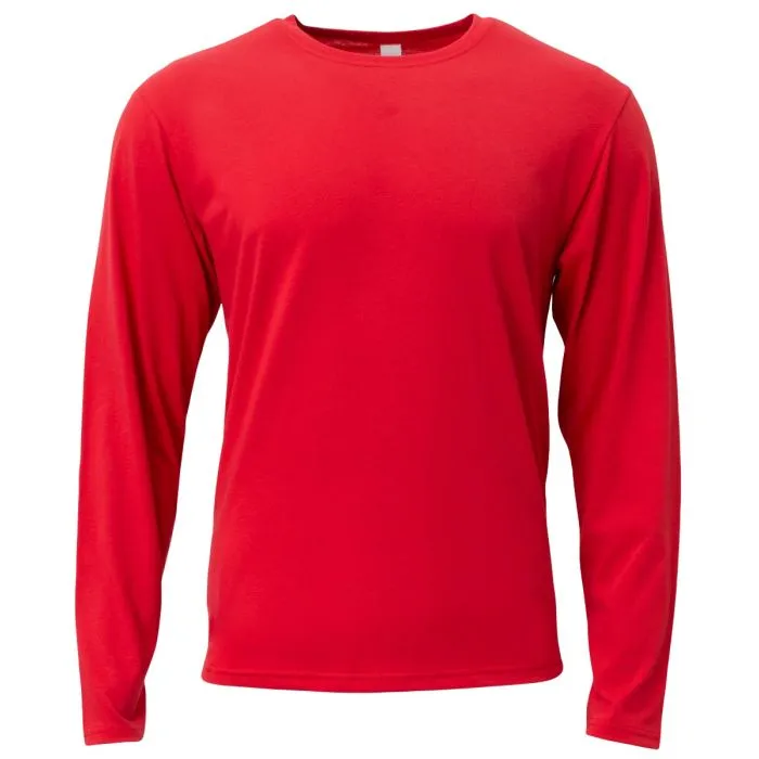 A4 Mens Softek Long Sleeve Tee