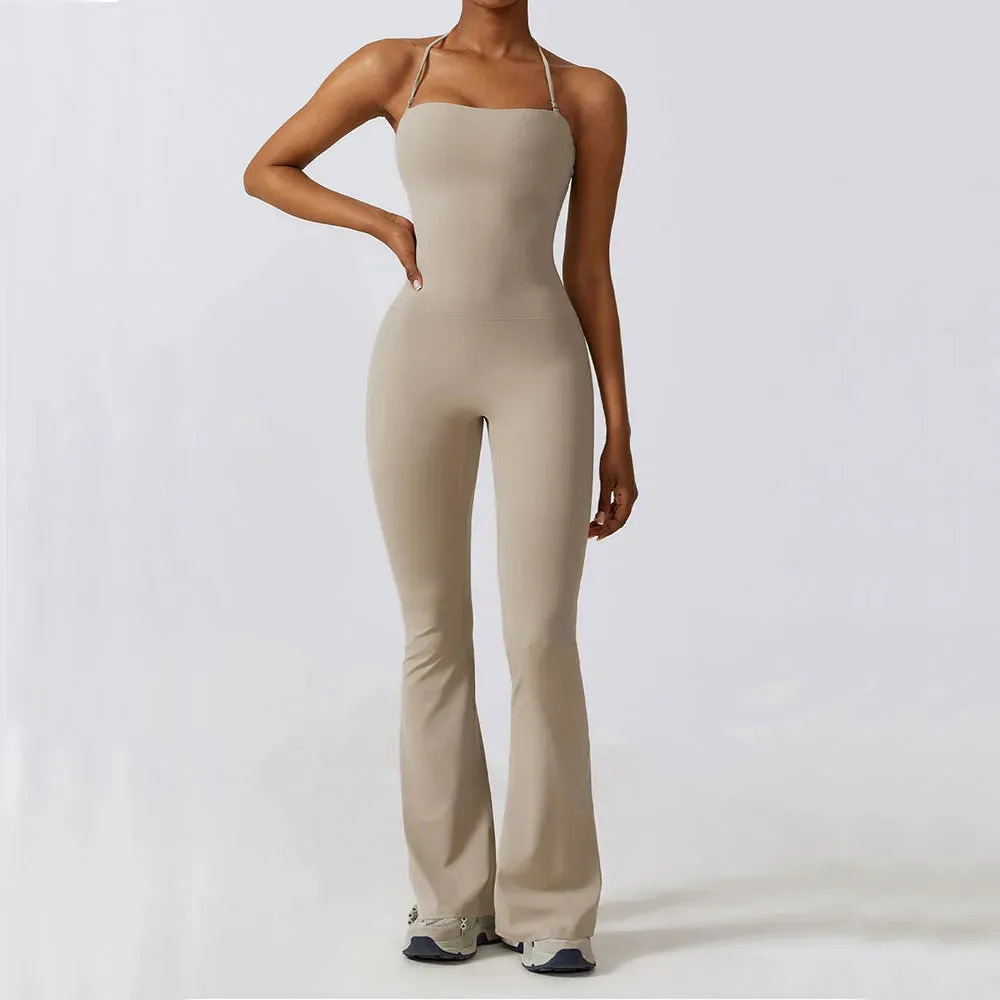 A&A Versatile Yoga Flared Pants Jumpsuit