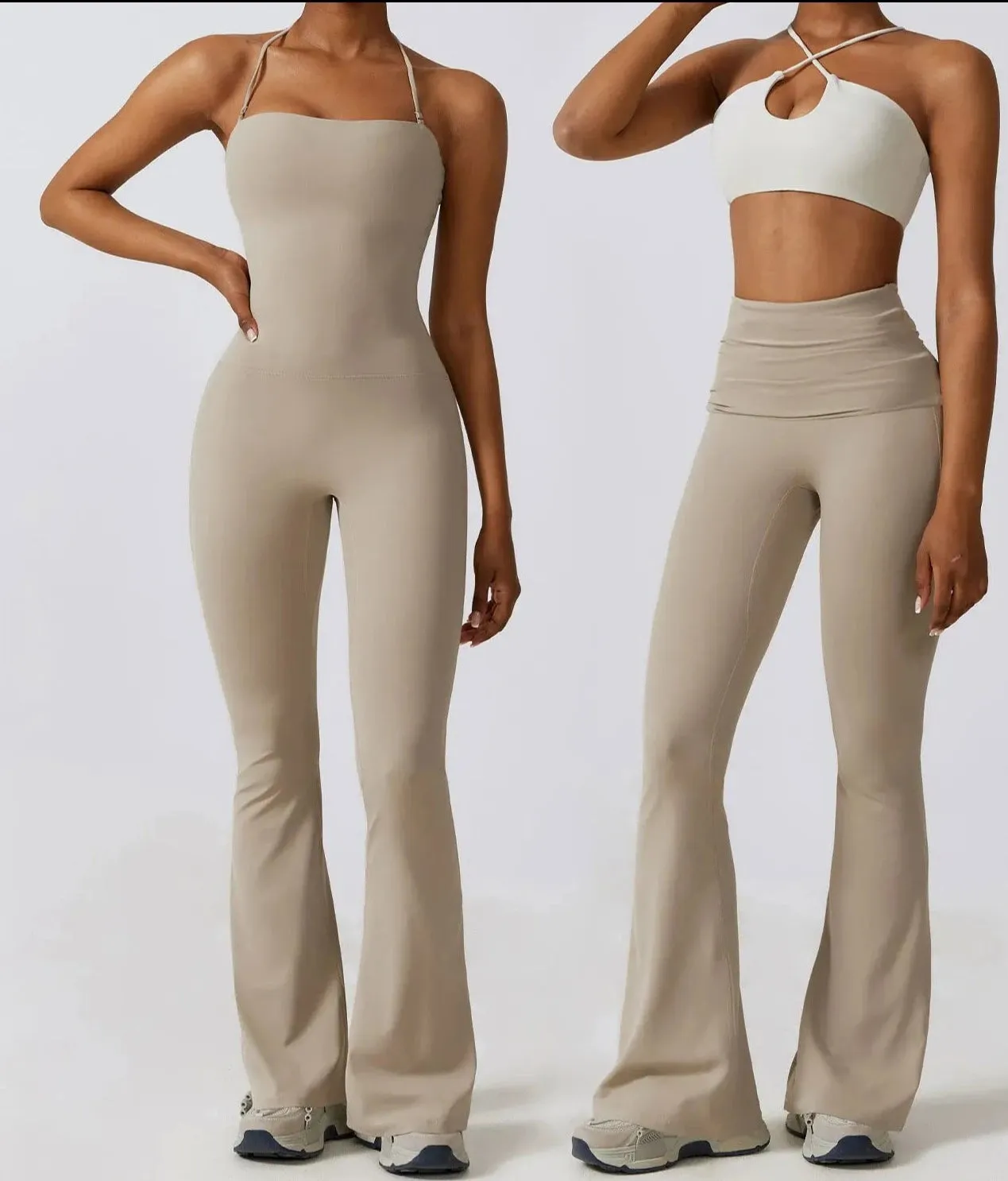 A&A Versatile Yoga Flared Pants Jumpsuit