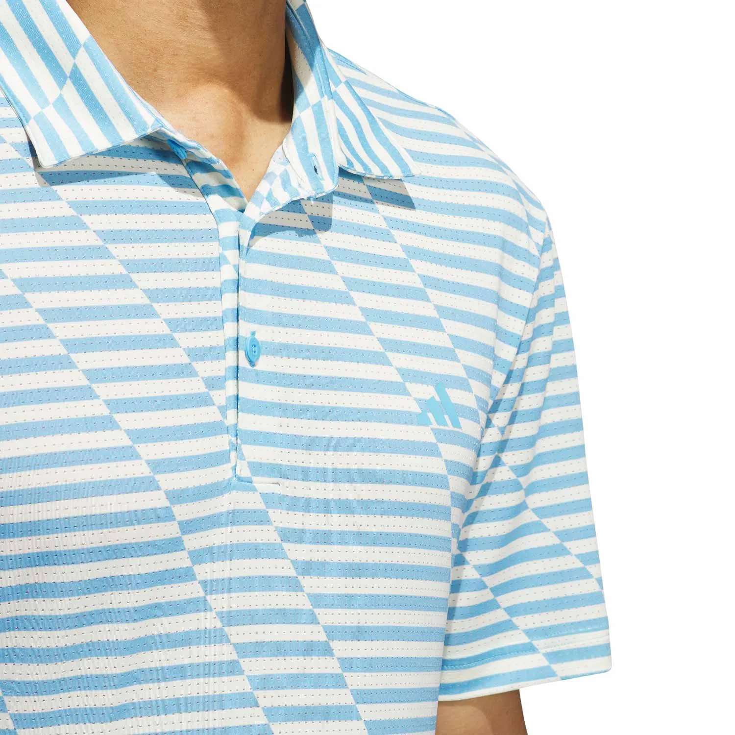 adidas Golf Ultimate365 Mesh Print Shirt - Semi Blue Burst/Ivory