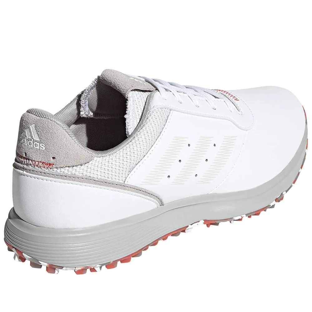 adidas S2G Spikeless Leather Shoes - White/Grey/Crew Red