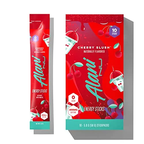 Alani Nu Energy Stick Packets, Cherry Slush 10 Sticks Per Pack