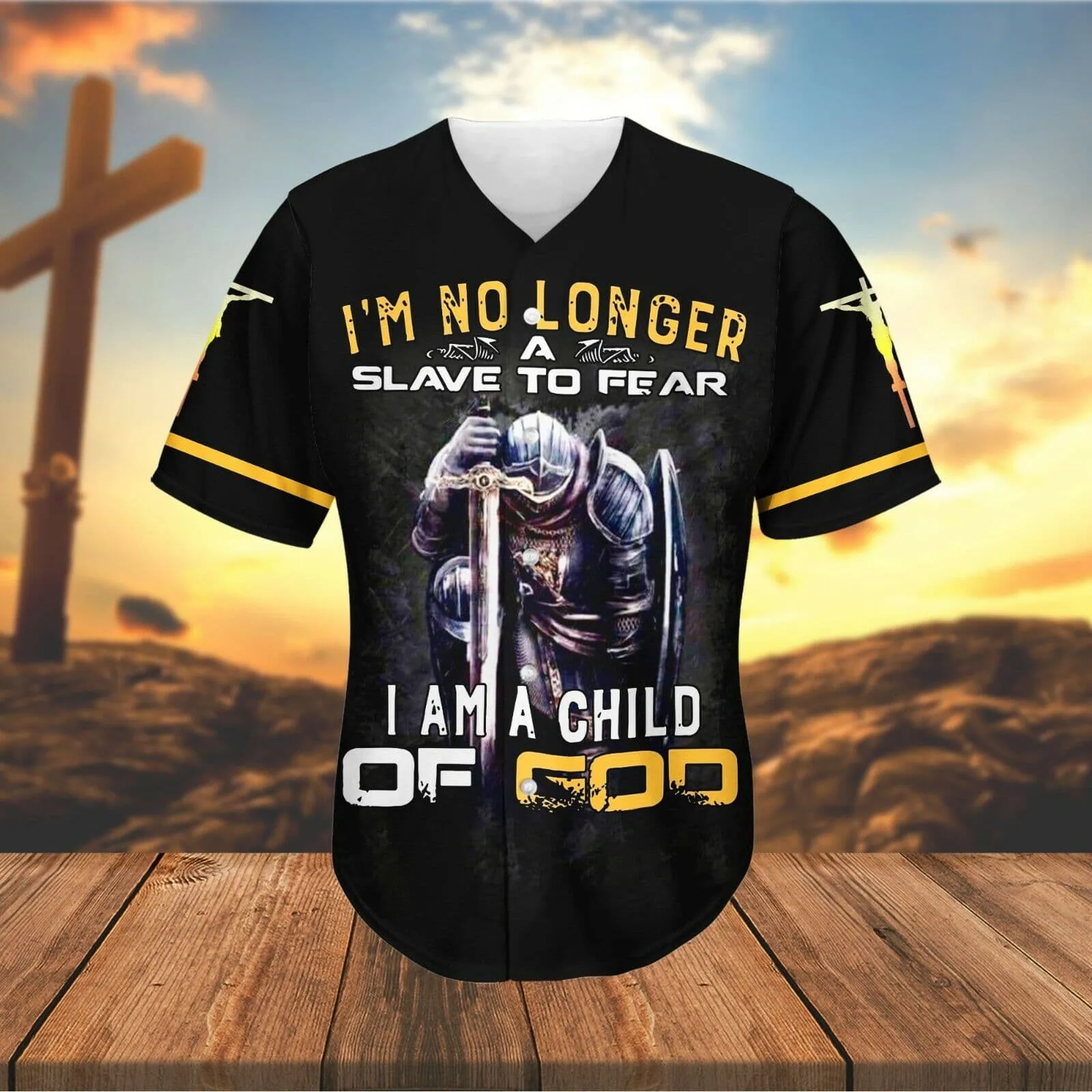 Angel Wings Child Of God Cross Custom Baseball Jersey - Personalized Jesus Baseball Jersey For Men and Women