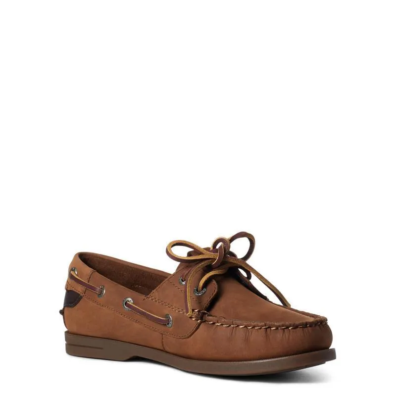 Ariat Antigua Ladies Deck Shoe - Walnut