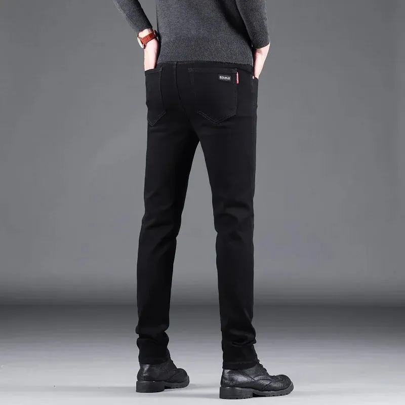 Autumn and Winter Stretch Men's Jeans Men's Style Straight and Versatile Denim Long Pants