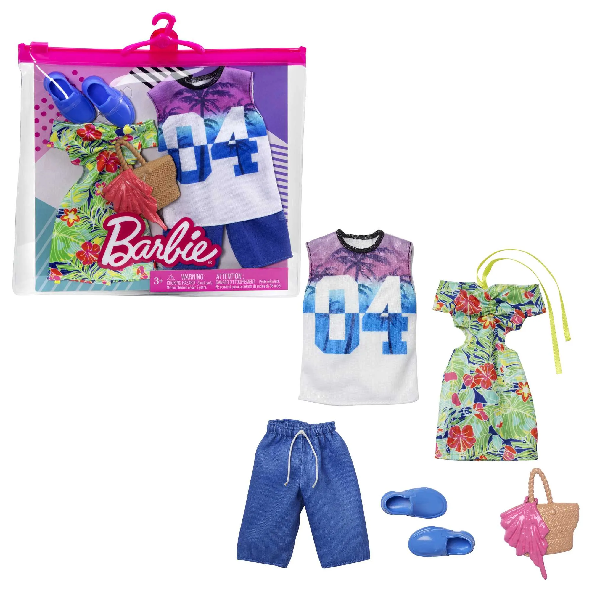 Barbie Clothes, Fashion Pack With 2 Complete Looks For Barbie & Ken Dolls