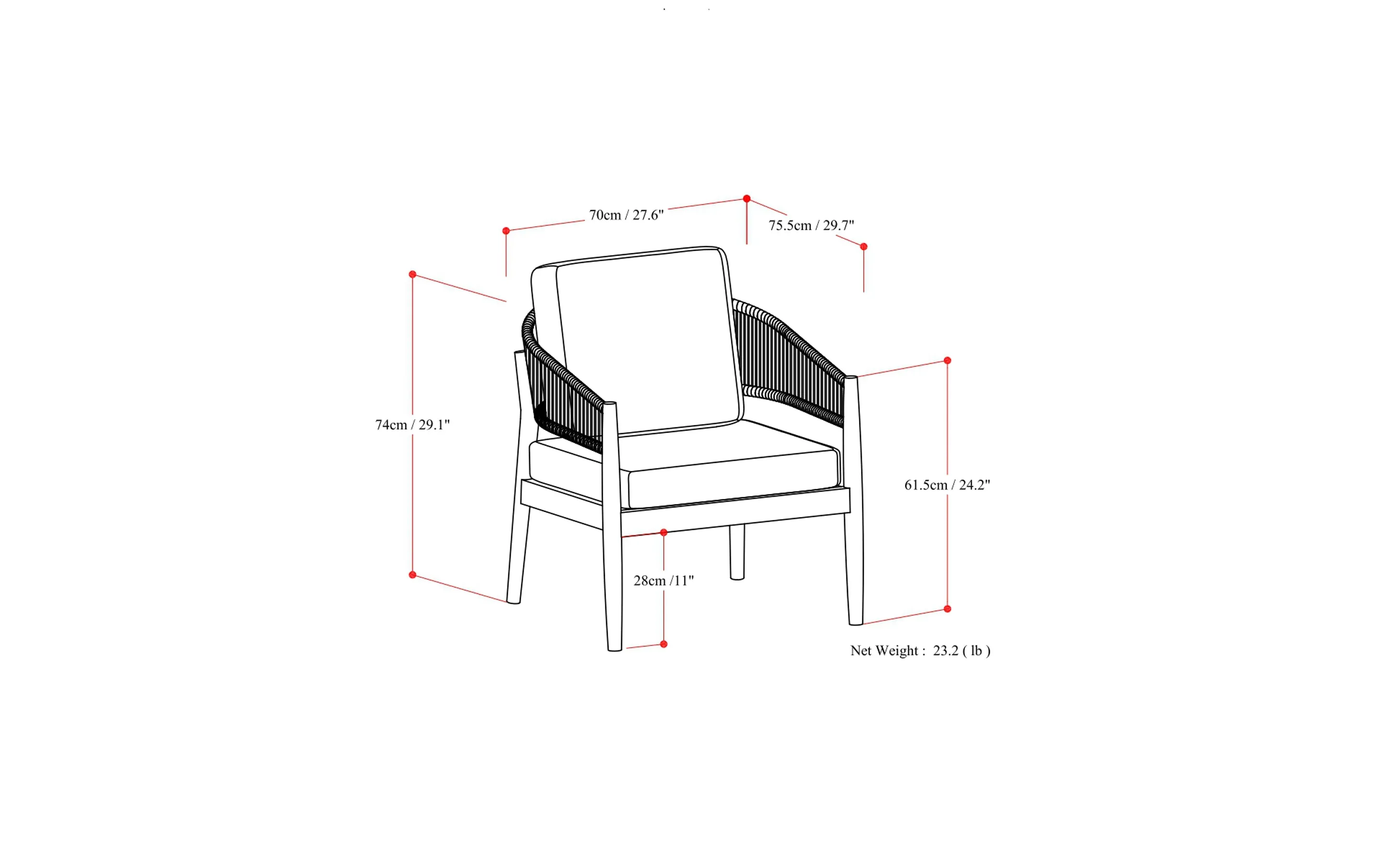 Bayshore Outdoor Conversation Chair (Set of 2)