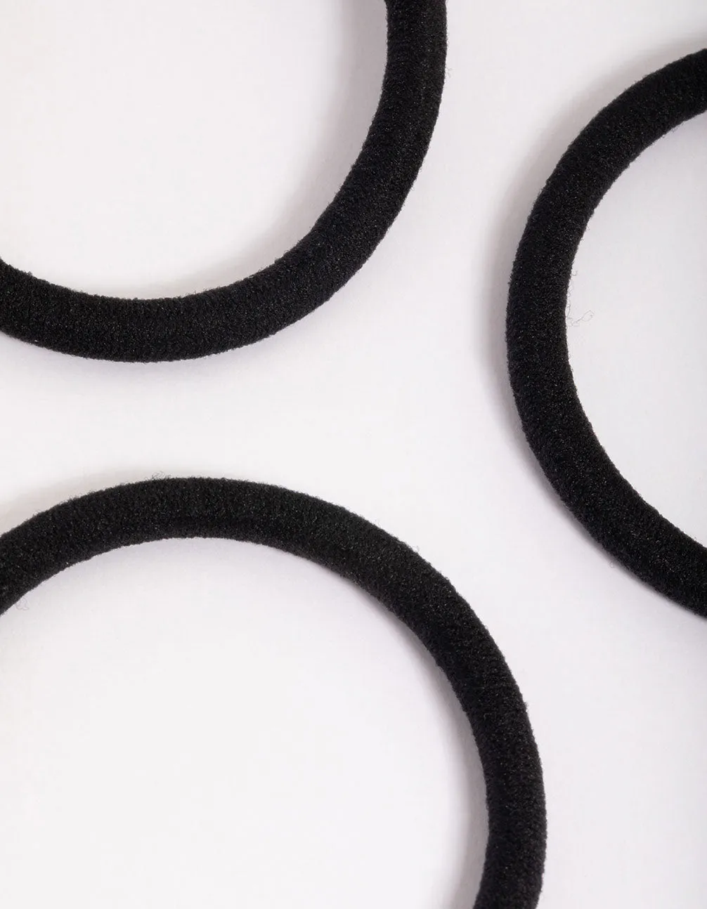 Black Fabric Classic Hair Tie Pack