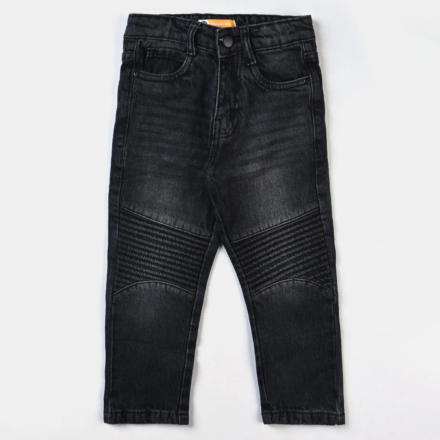 Boys Denim Stretch Pant Biker-BLACK