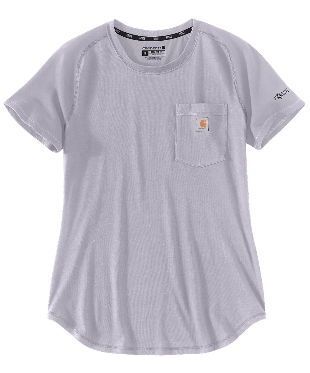 Carhartt Women's Force Short Sleeve Pocket T-Shirt - Lilac Haze