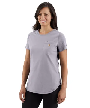 Carhartt Women's Force Short Sleeve Pocket T-Shirt - Lilac Haze