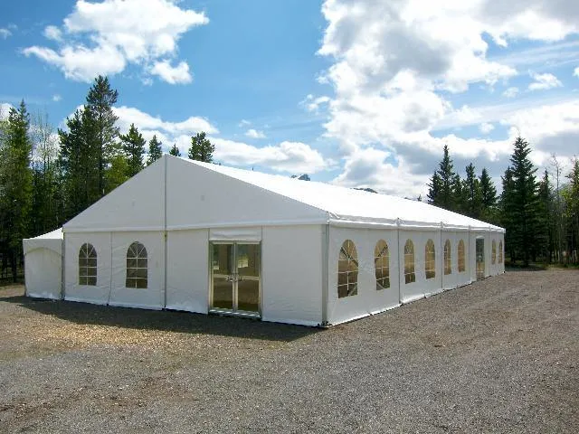 Clearspan Tent, 9M X 25M French Windows