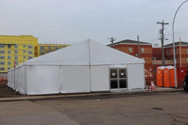 Clearspan Tent, 9M X 55M Plain Walls