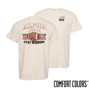 Comfort Colors Stay Winning Football Short Sleeve Tee