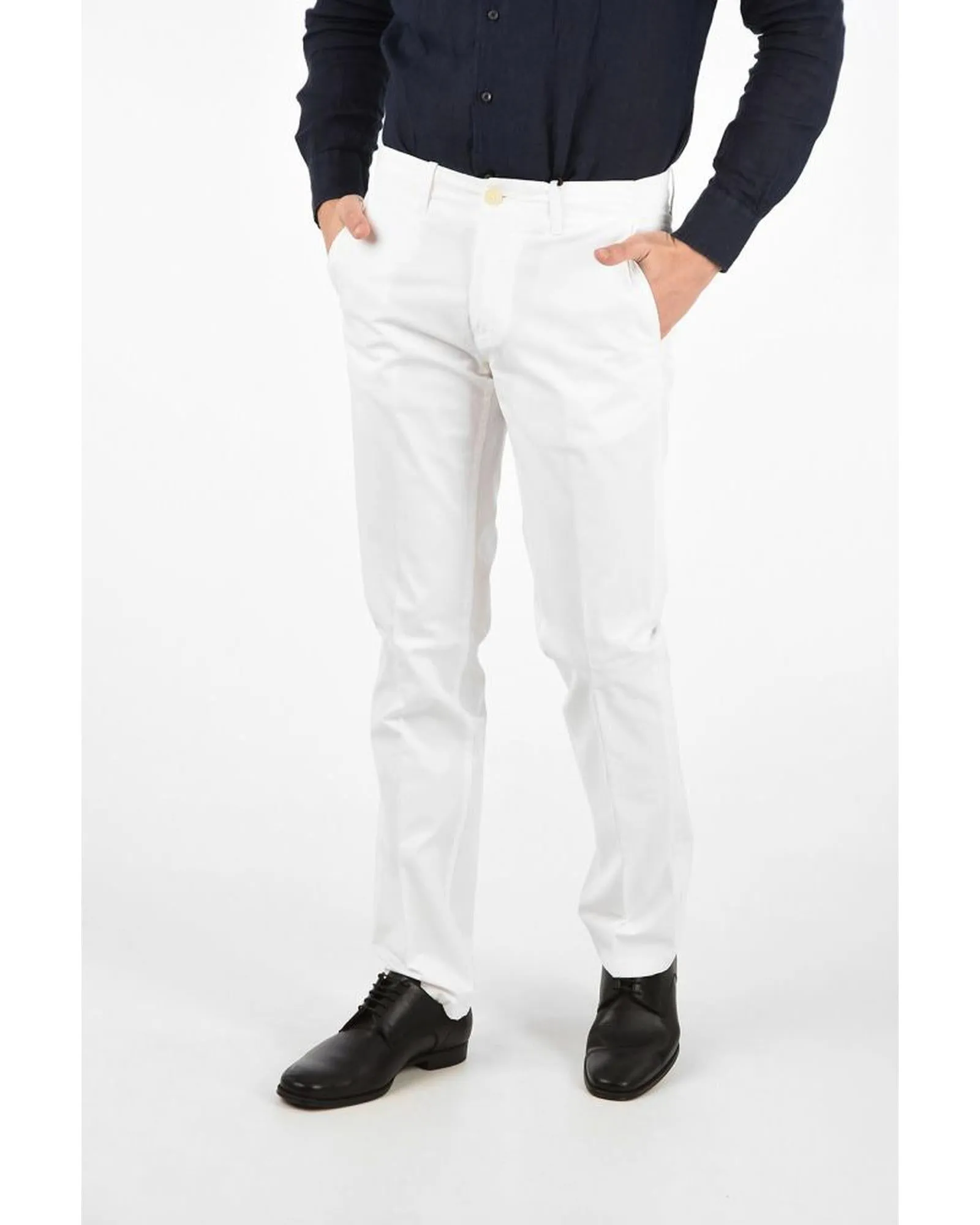 Corneliani Slim Fit Chino Pants - White