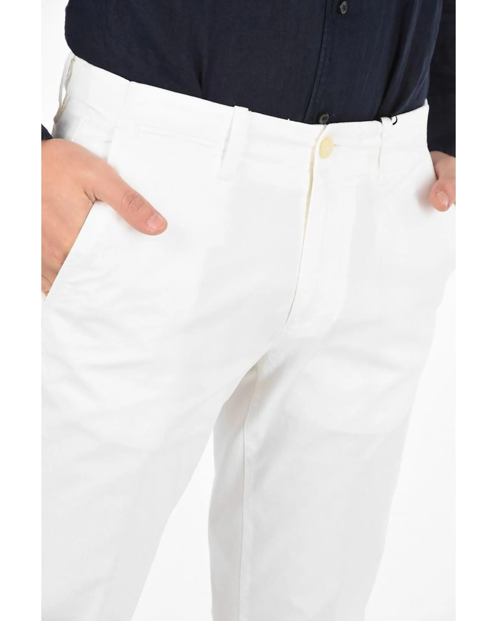 Corneliani Slim Fit Chino Pants - White