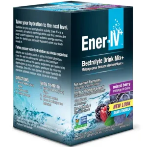 Ener-Life Electrolyte Drink Mix 12 Packs Mixed Berry