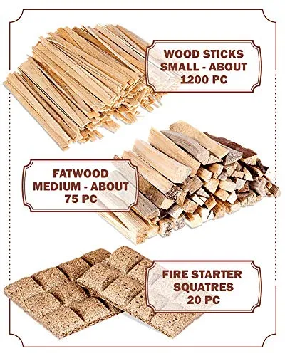 Fire Starters Box: kindling Wood Sticks   fire Starter logs (Similar fatwood)   Fat Wood