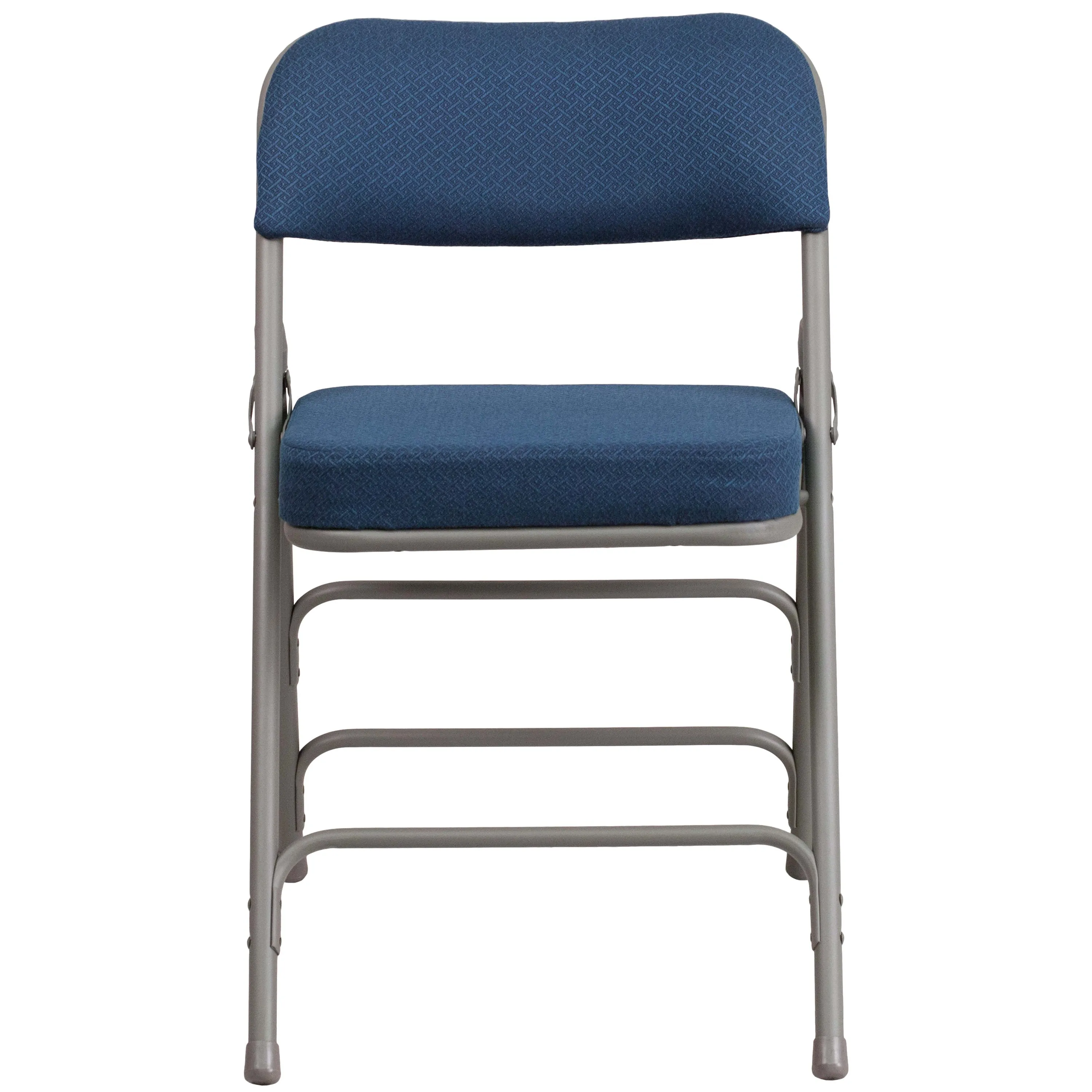 HERCULES Series 18"W Premium Curved Triple Braced & Hinged Fabric Upholstered Metal Folding Chair