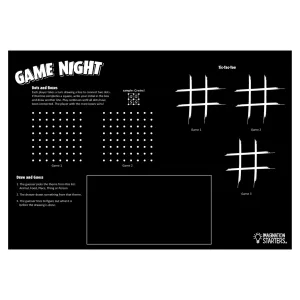 Imagination Starters - Napperon en Ardoise - Jeu de Société||Imagination Starters - Chalkboard Placemat - Game Night