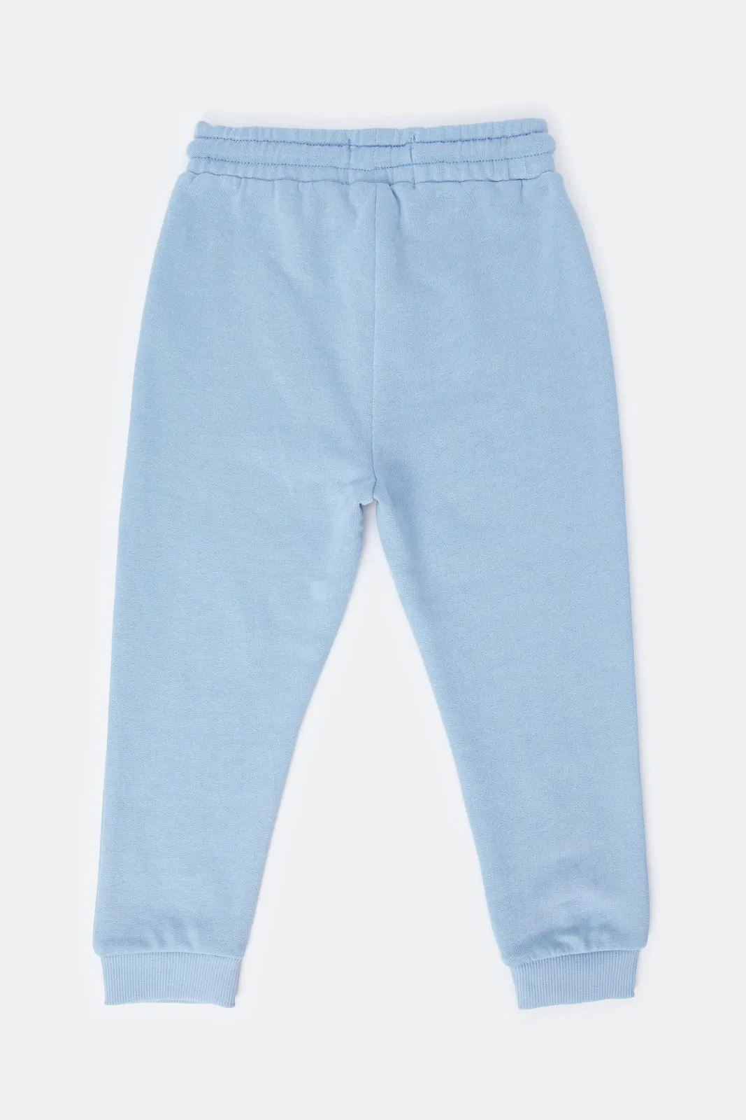 Infant Boys Blue Solid Active Pants