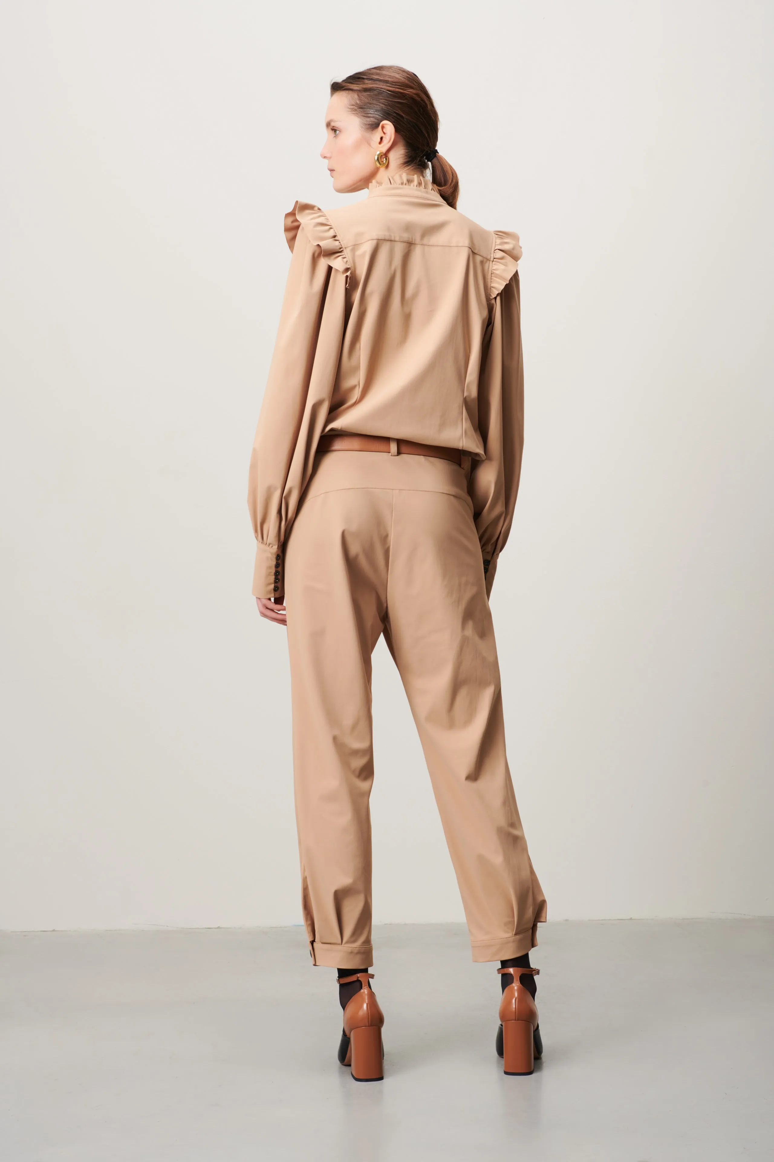 Kim Blouse Technical Jersey | Beige