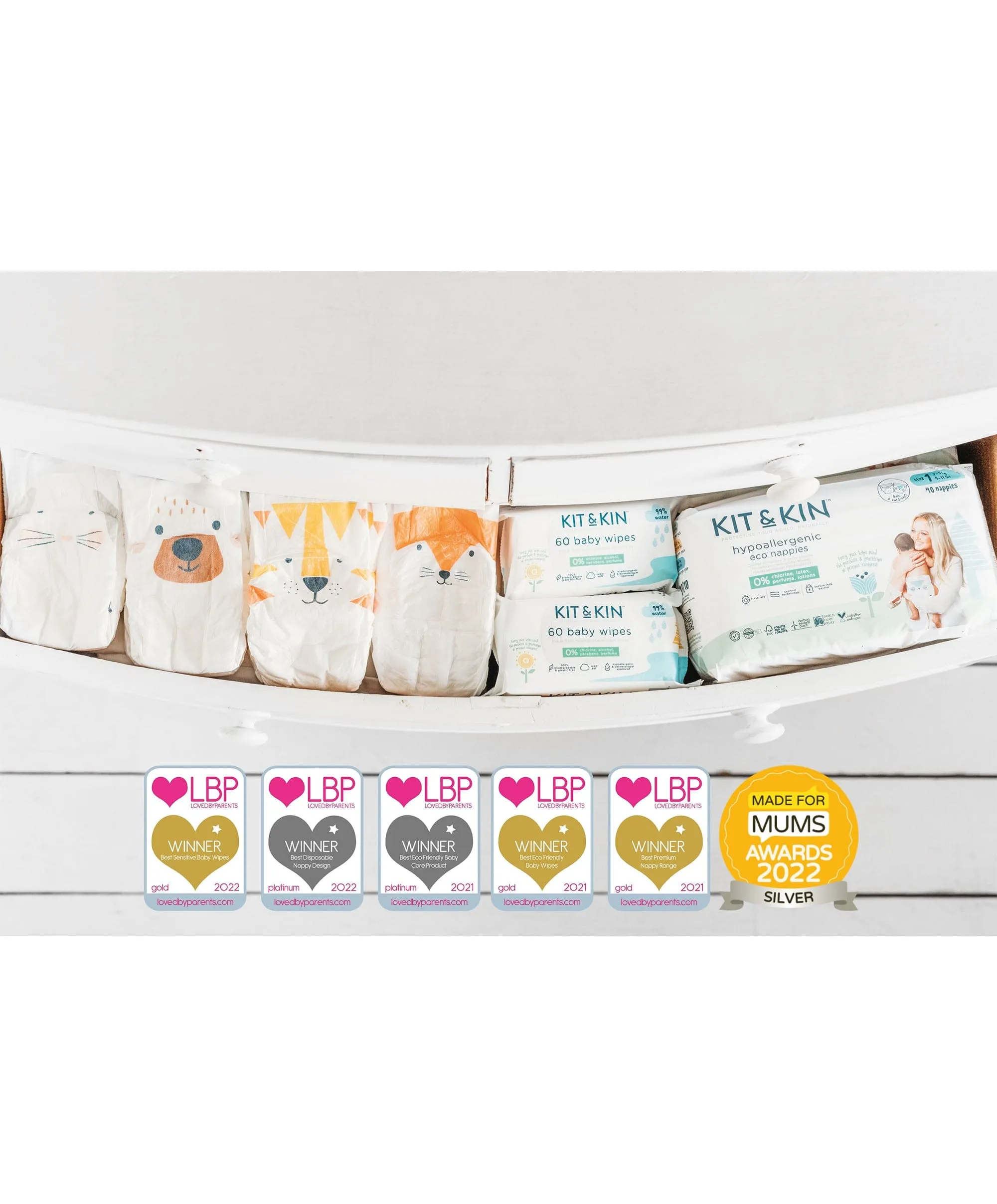 Kit & Kin Eco Nappies Essential Starter Pack - Size 2