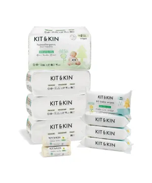 Kit & Kin Eco Nappies Essential Starter Pack - Size 2