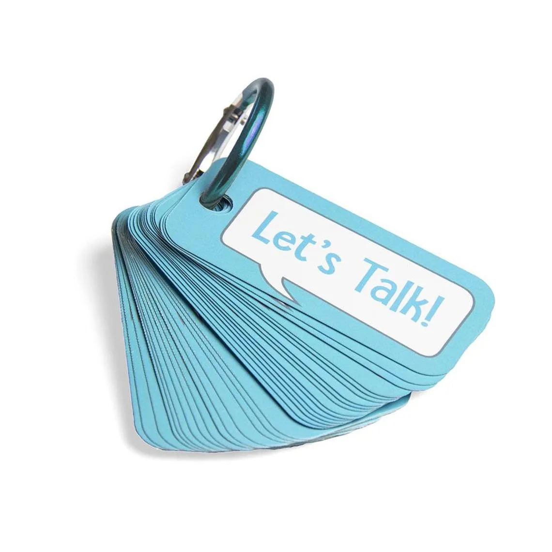 Let's Talk Kids Conversation Cards Key Chain | Conversation Starters for Kids | Kids Conversation Cards | Conversation Card Game