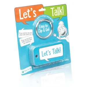 Let's Talk Kids Conversation Cards Key Chain | Conversation Starters for Kids | Kids Conversation Cards | Conversation Card Game