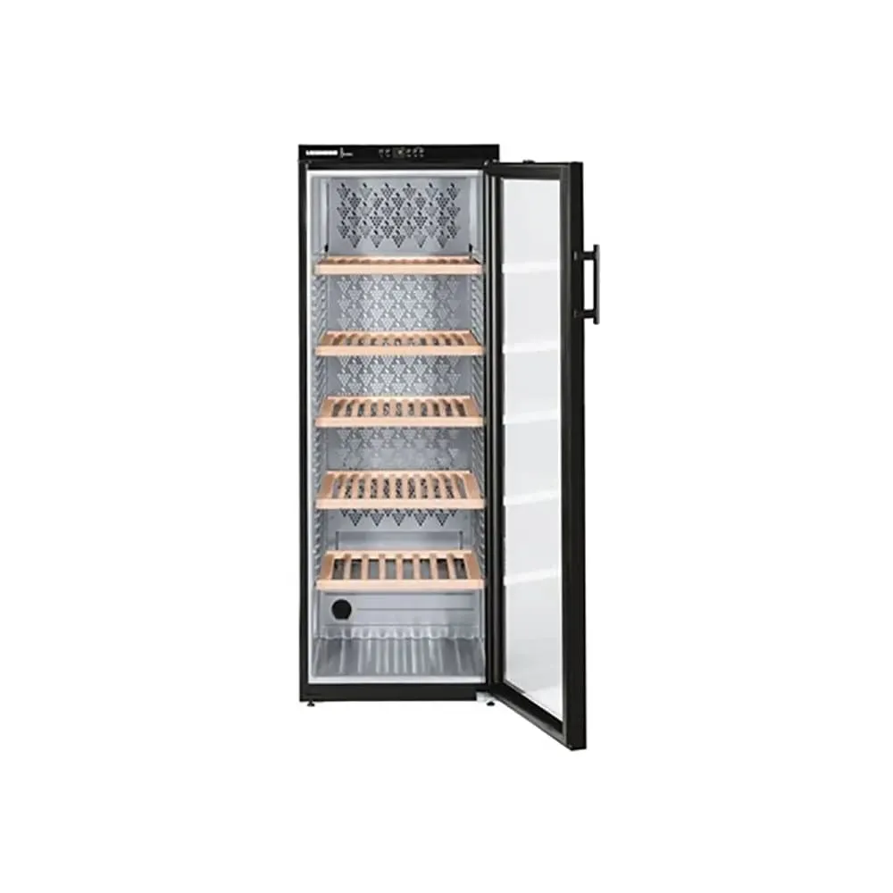 Liebherr WKB4212 Vinothek 402 Litre Wine Storage Cabinet, 200 Bordeaux Bottles, 60cm Wide - Black - Insulated Glass