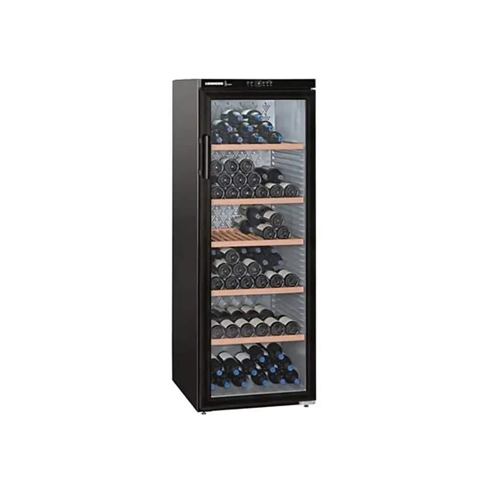 Liebherr WKB4212 Vinothek 402 Litre Wine Storage Cabinet, 200 Bordeaux Bottles, 60cm Wide - Black - Insulated Glass