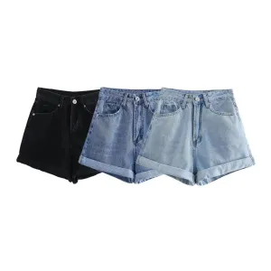 LVSANW 2024 Zarb Spring/Summer New Women's Style Versatile Casual European and American Style denim shorts