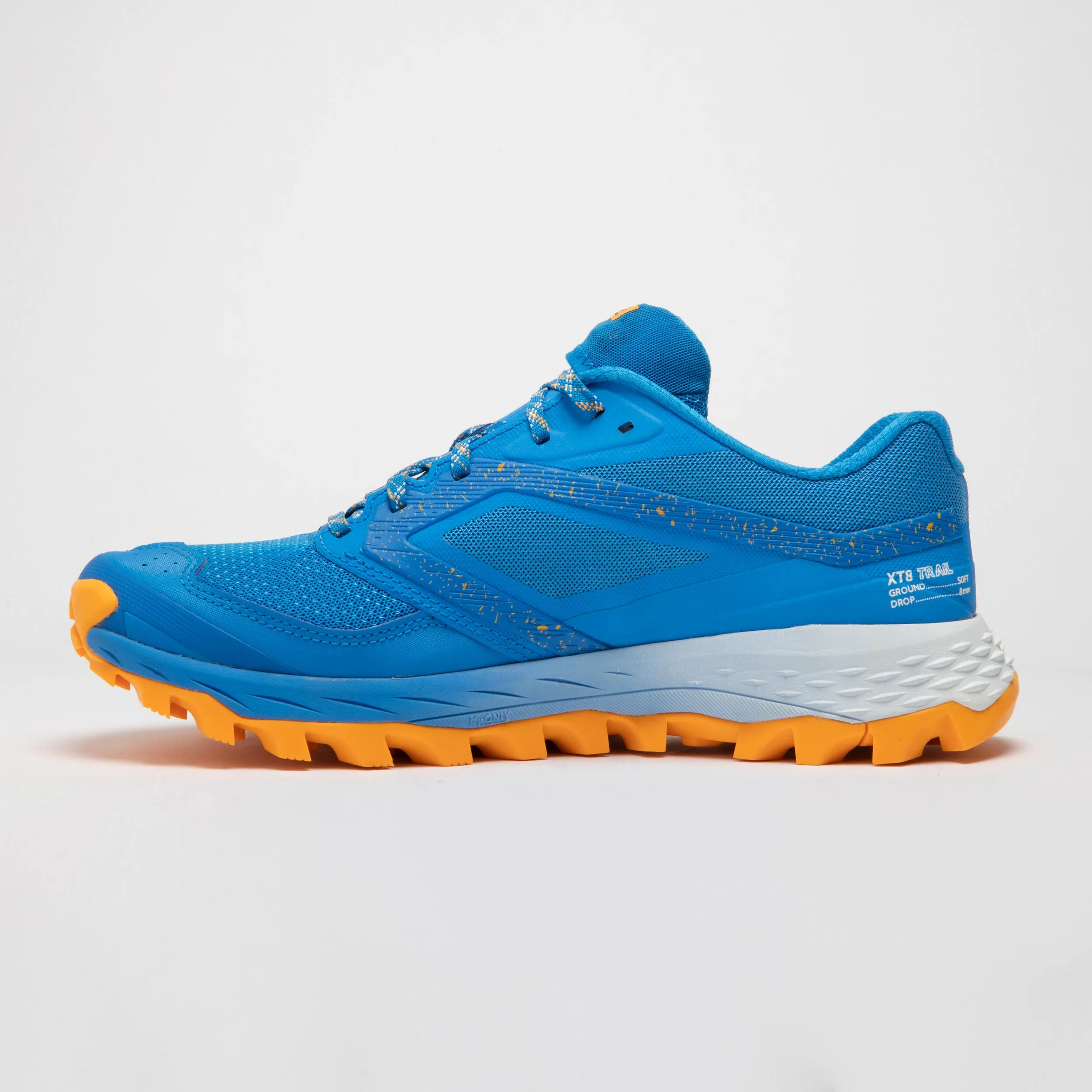 Optimized Title: Mens EVADICT Trail XT8 Sneakers - Pacific Blue/Orange Outdoor Running Shoes