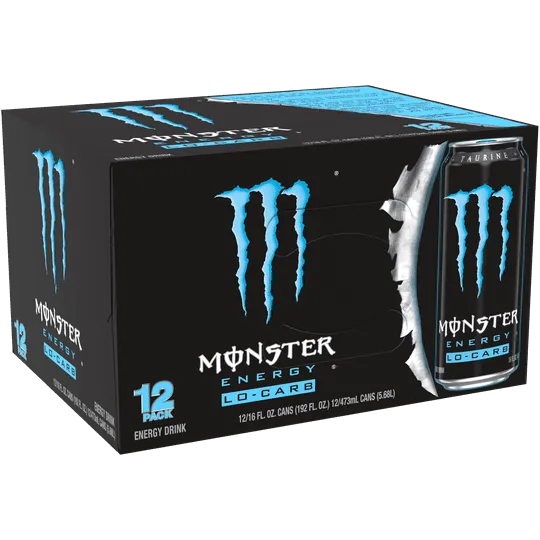 Monster Energy Lo-Carb, Energy Drink, 16 fl oz, 12 Pack