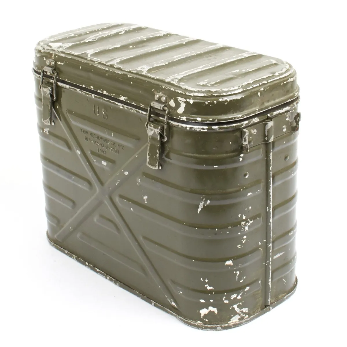 Original U.S. Vietnam War Style Military Aluminum Mermite Hot Cold Insulated Food Container