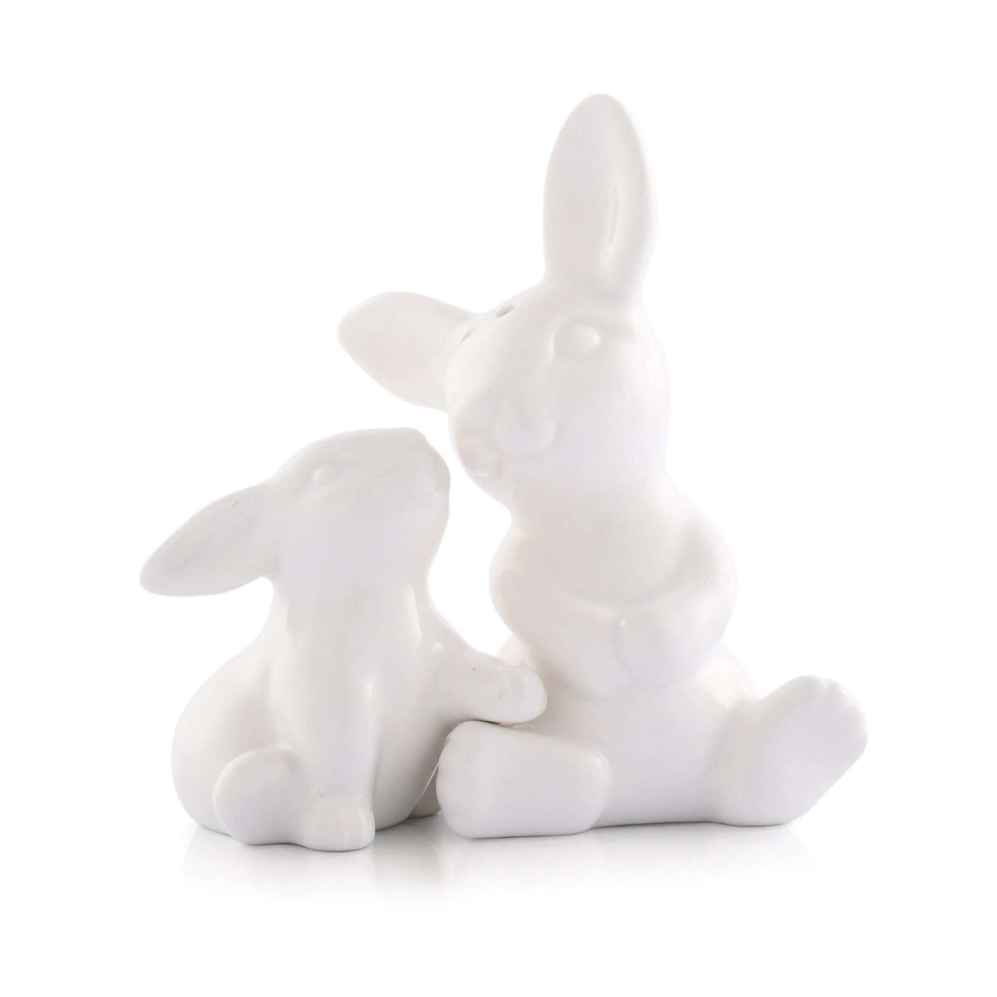 Porcelain Mother and Son Bunny Salt and Pepper