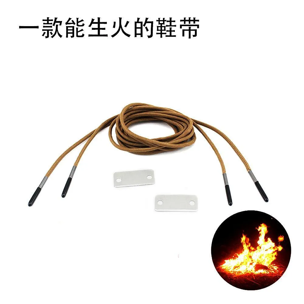 Professional Fire Starter Paracord Shoelaces for Boots with Scraper