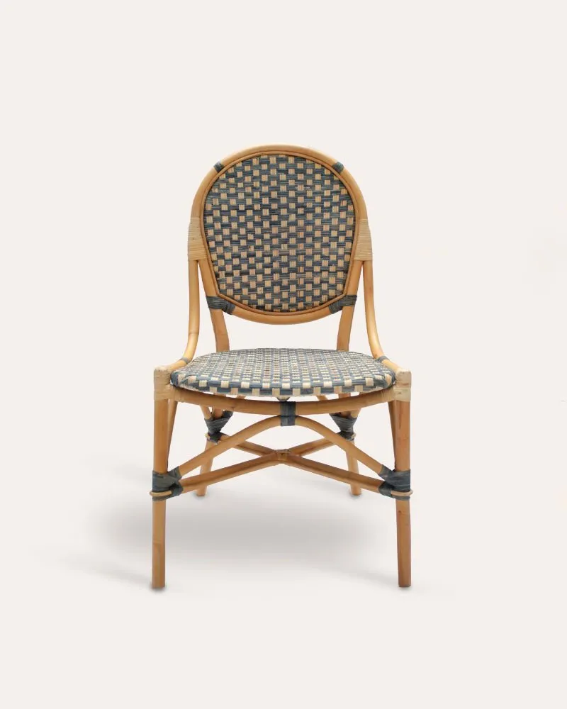 Rattan Dining Chair - Blue