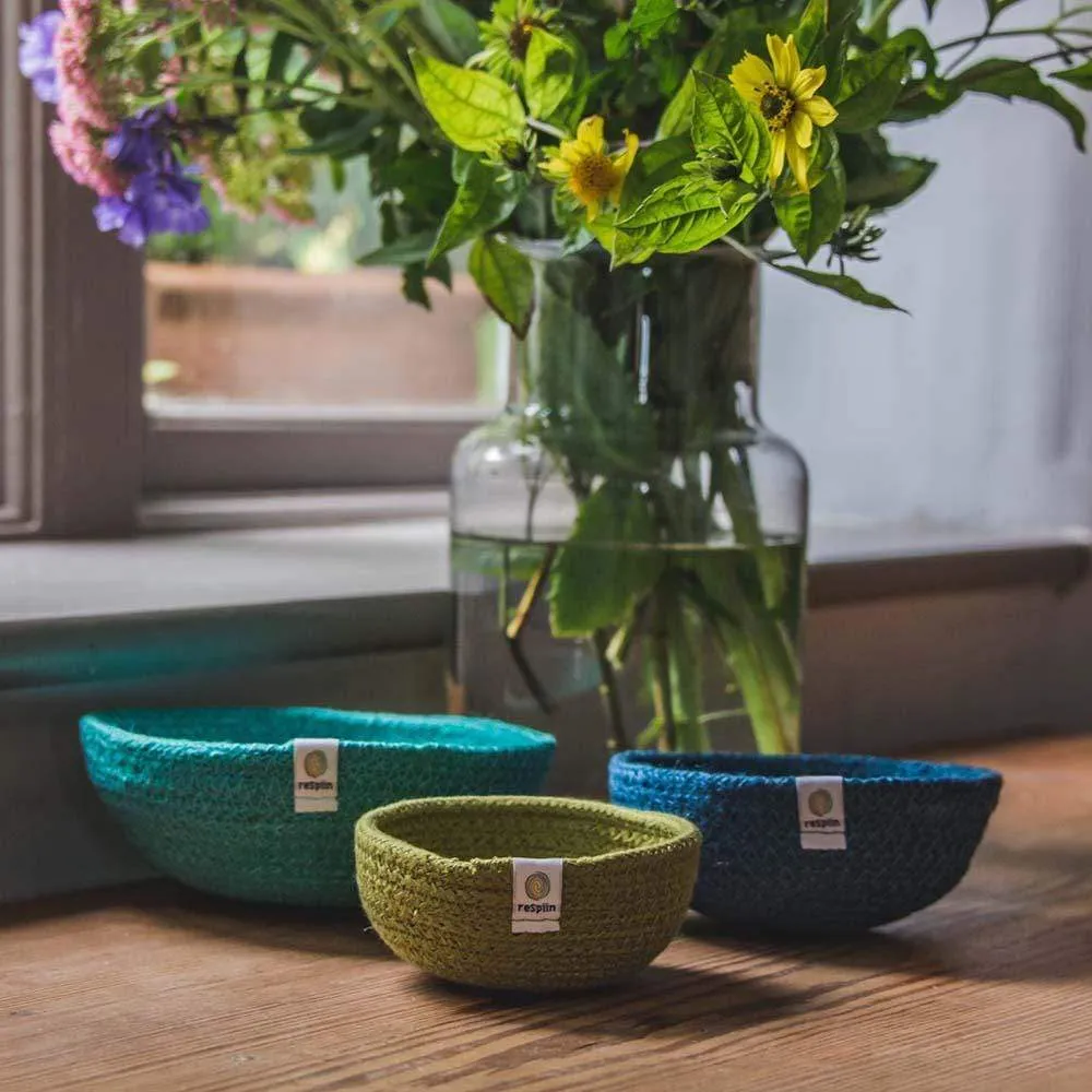 Respiin Jute Mini Bowl Set - Ocean