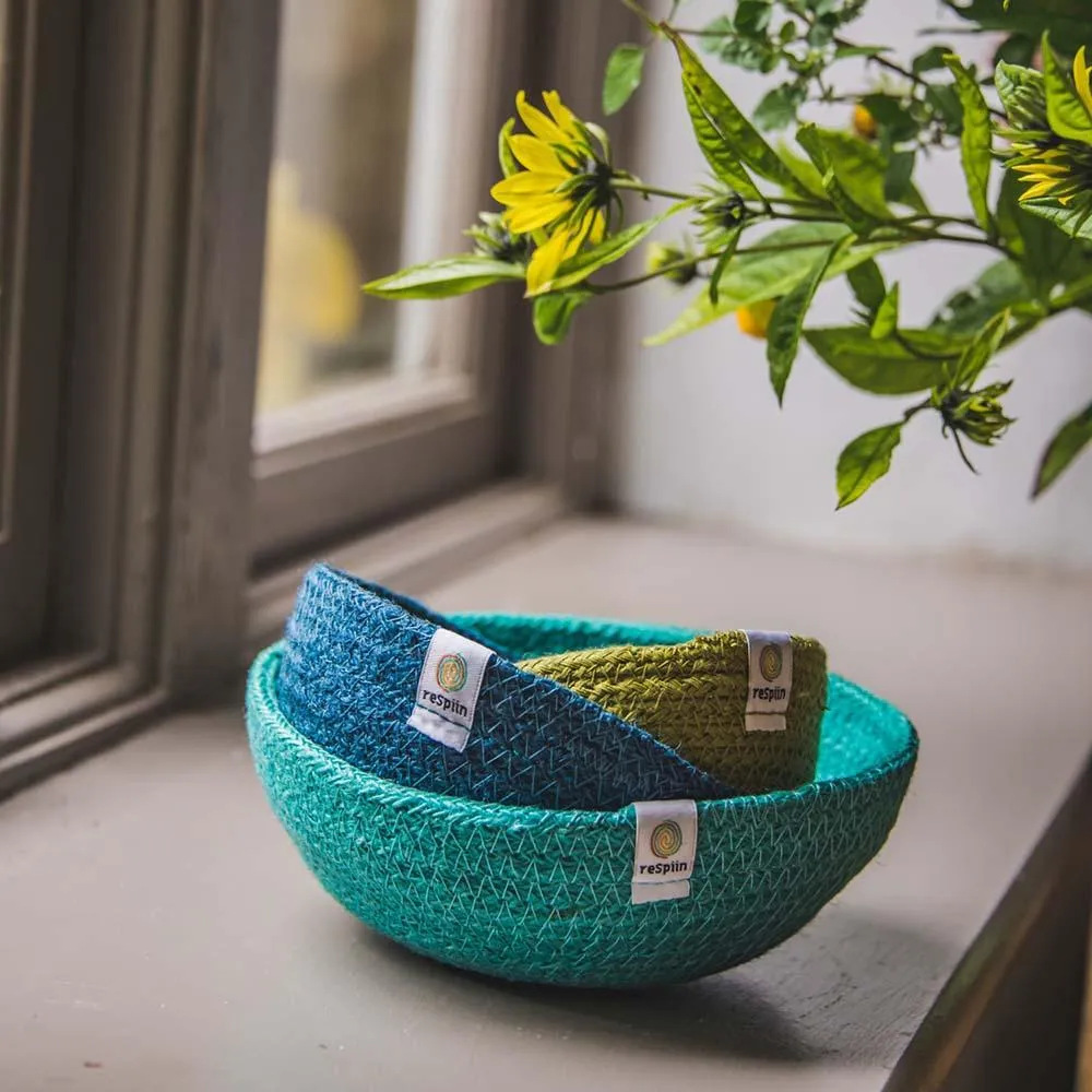 Respiin Jute Mini Bowl Set - Ocean