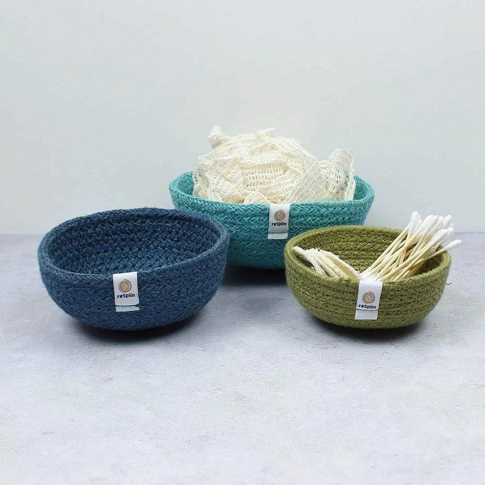 Respiin Jute Mini Bowl Set - Ocean