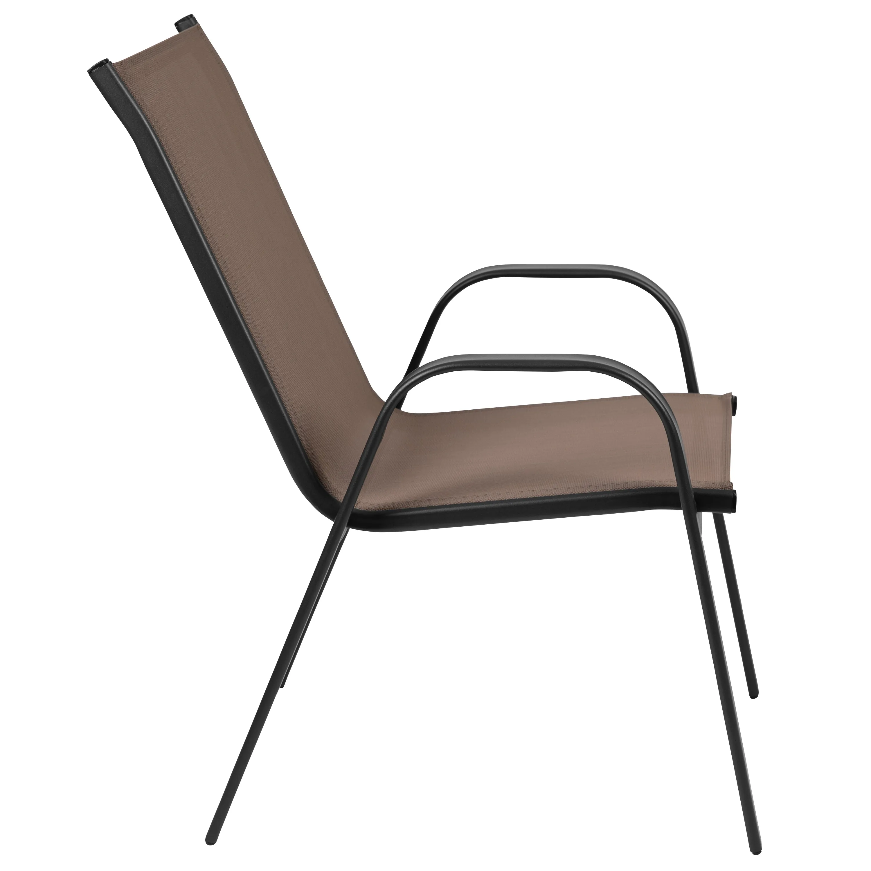 Set of 4 Sling Patio Chairs for Restaurant and Residential Outdoor Spaces