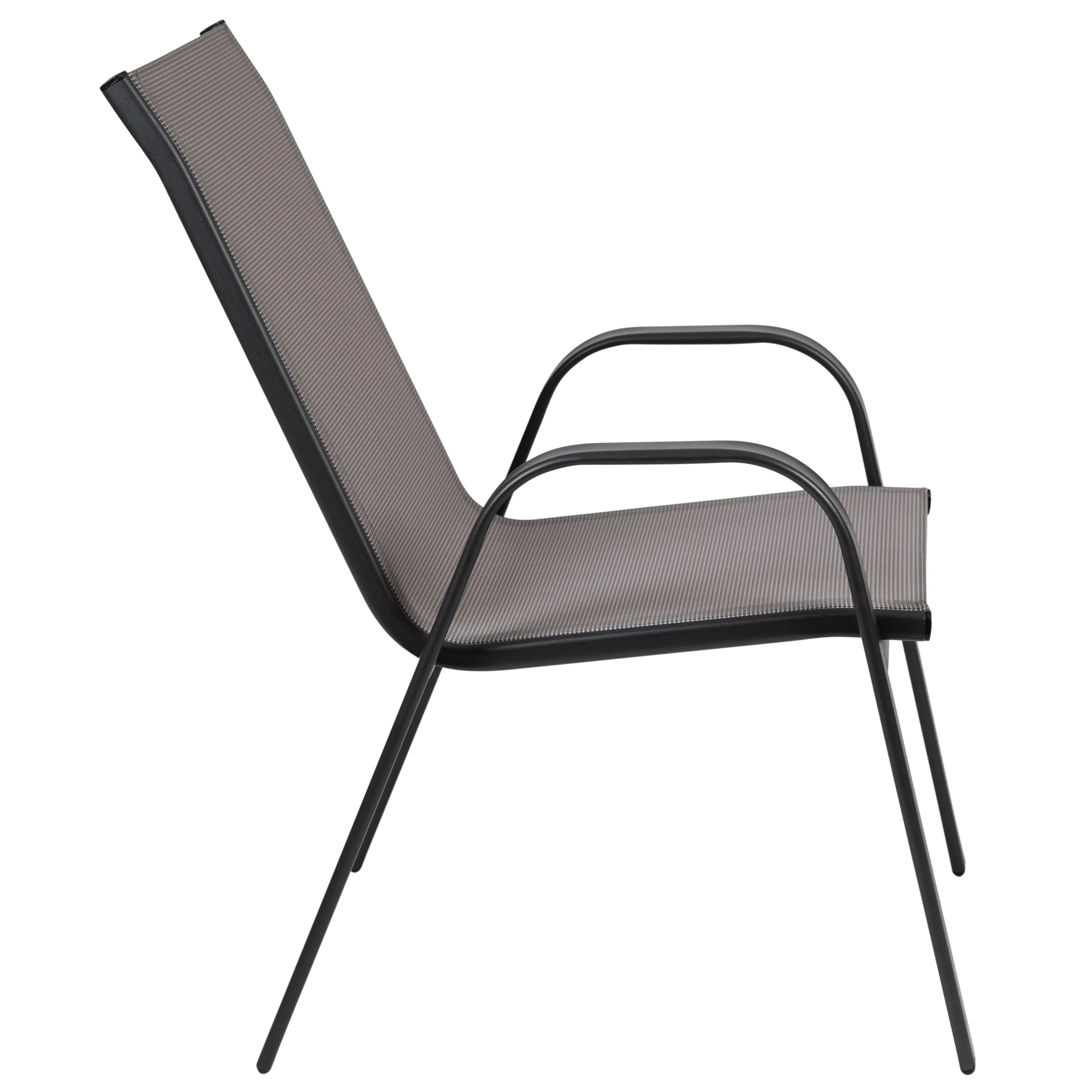 Set of 4 Sling Patio Chairs for Restaurant and Residential Outdoor Spaces