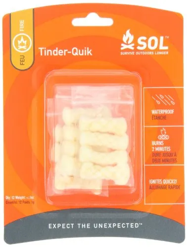 S.O.L. Survive Outdoors Longer Tinder Quik Fire Starters, 12 Piece