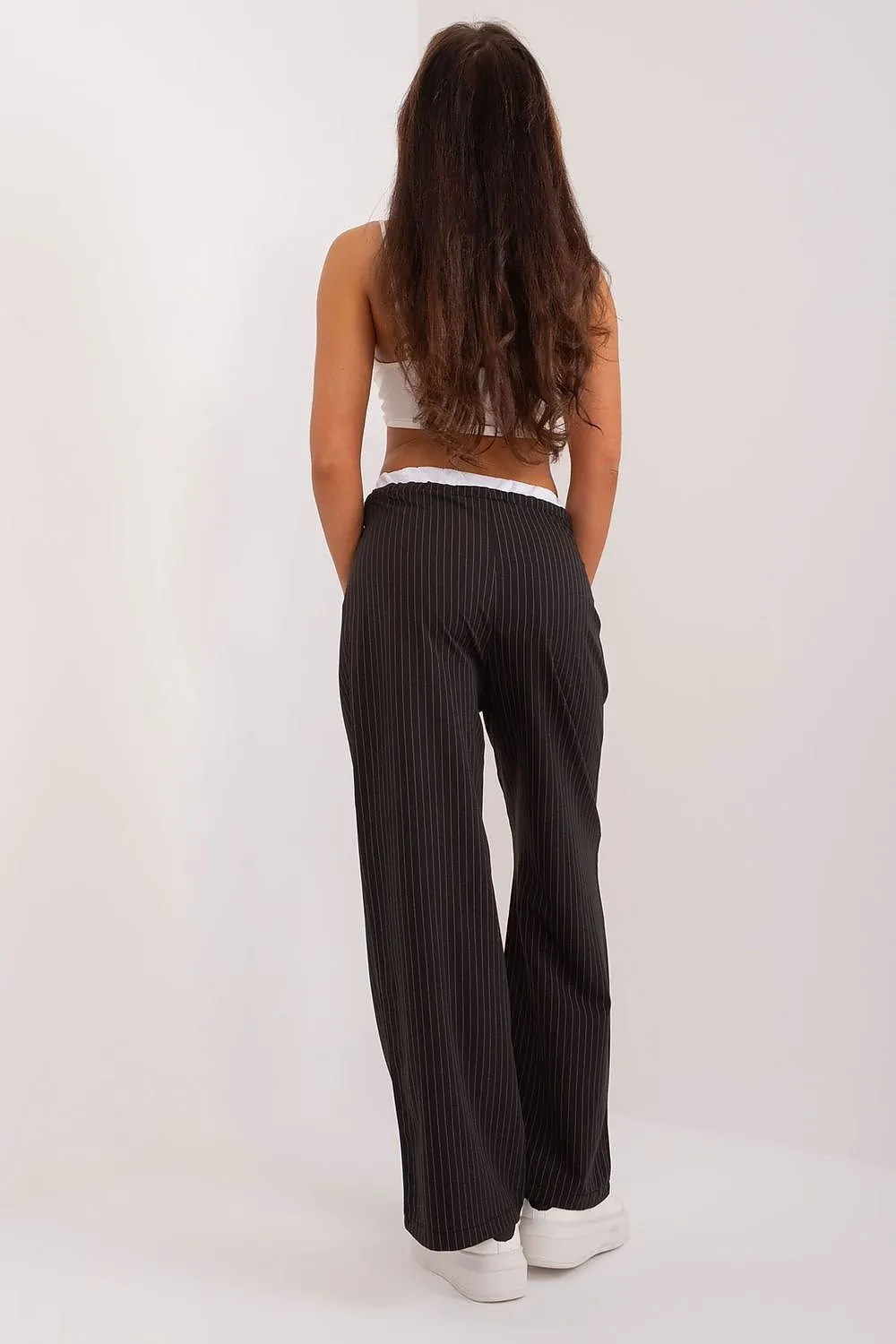 TEEK - Fine Stripe Drawstring Pocketed Trousers