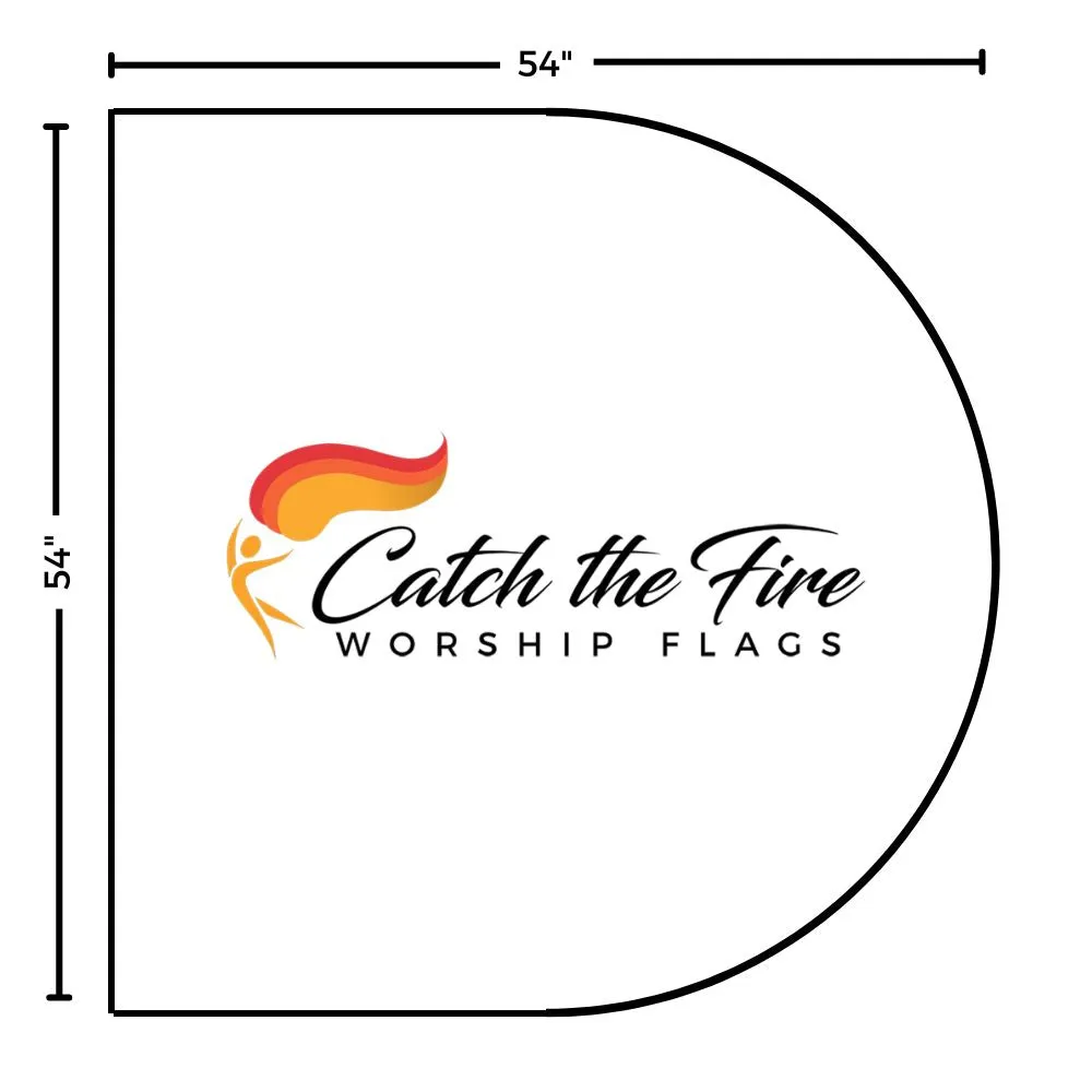 White Shimmer Worship Flags