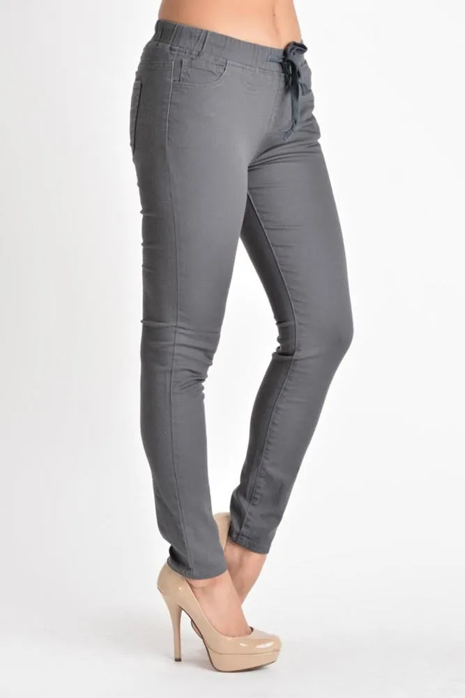 Women's Skinny Twill Jogger Pants